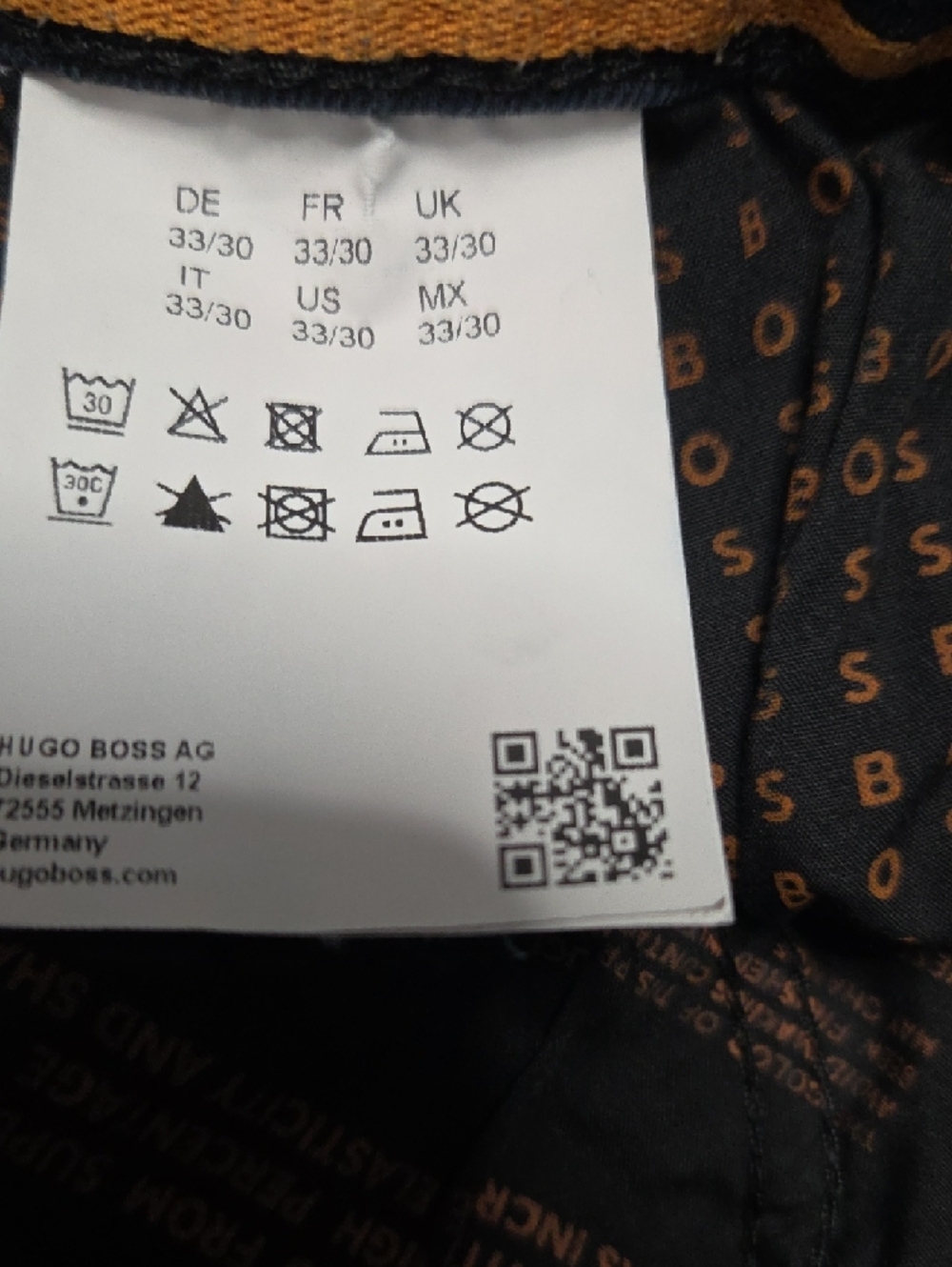 BOSS Hugo Boss Slim Straight Jeans Dark Blue Size 33x30" [1456] - Picture 8 of 9
